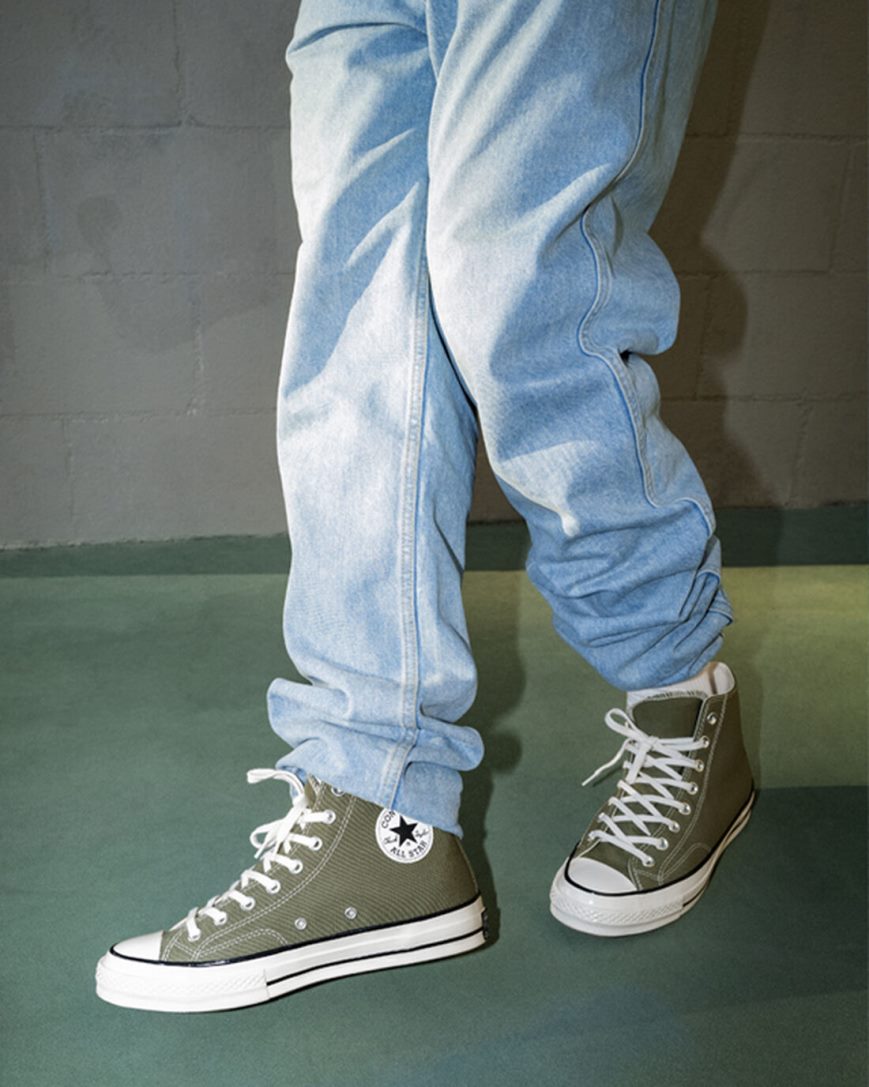Women's Converse Chuck 70 Canvas High Top Shoes Olive / Black | AU 56914L